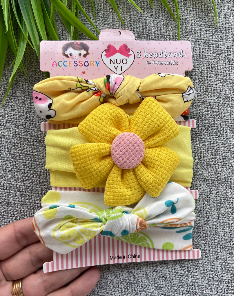 ٣ هيد باند أطفالي قطن ناعمة جدآ ❤❤ سعر الكارت ٥٨ New born head bands