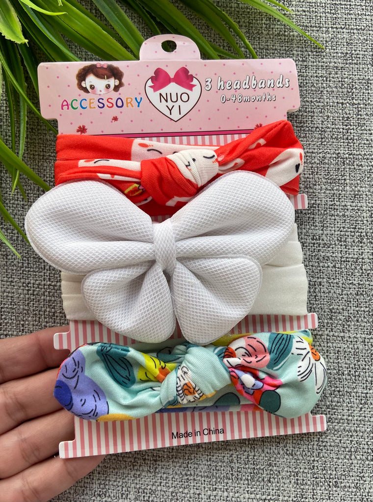 ٣ هيد باند أطفالي قطن ناعمة جدآ ❤❤ سعر الكارت ٥٨ New born head bands