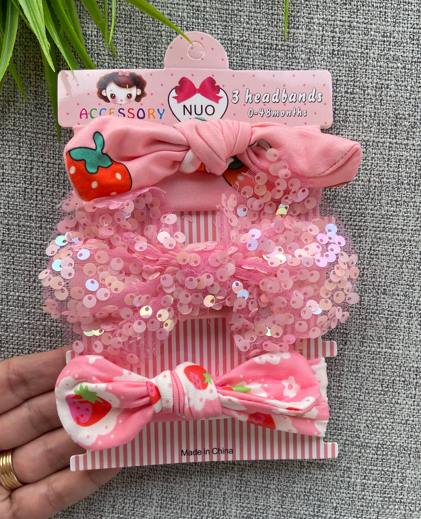 ٣ هيد باند أطفالي قطن ناعمة جدآ ❤❤ سعر الكارت ٥٨ New born head bands