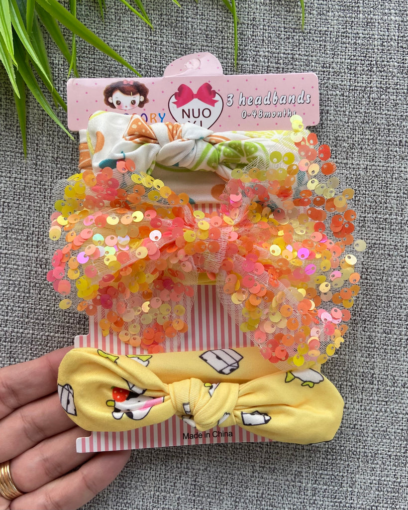 ٣ هيد باند أطفالي قطن ناعمة جدآ ❤❤ سعر الكارت ٥٨ New born head bands