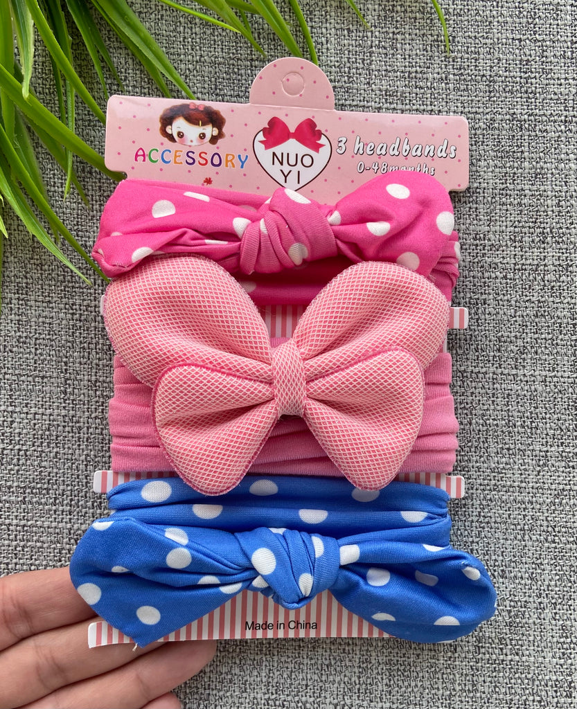 ٣ هيد باند أطفالي قطن ناعمة جدآ ❤❤ سعر الكارت ٥٨ New born head bands