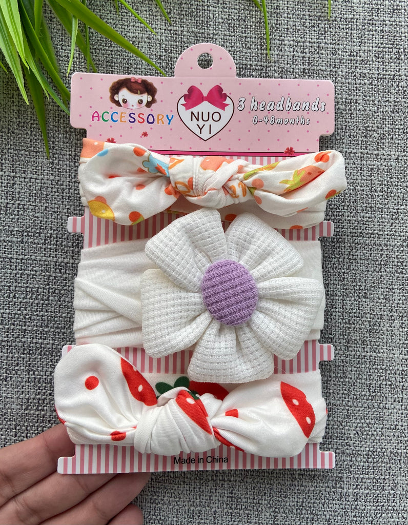 ٣ هيد باند أطفالي قطن ناعمة جدآ ❤❤ سعر الكارت ٥٨ New born head bands