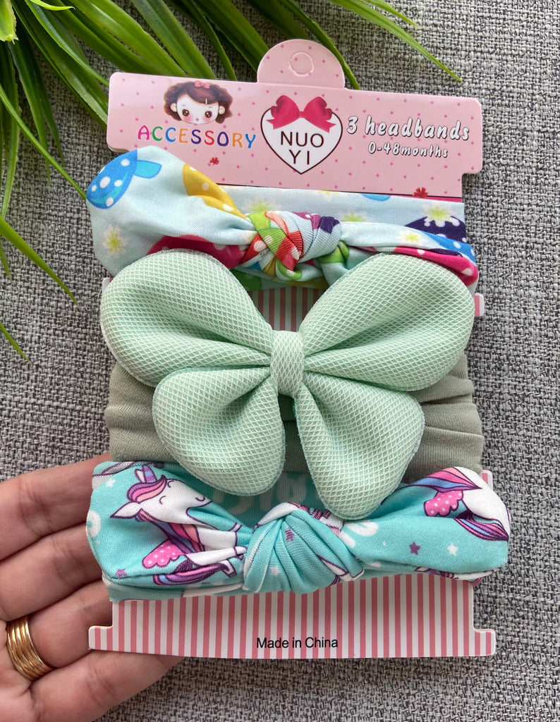 ٣ هيد باند أطفالي قطن ناعمة جدآ ❤❤ سعر الكارت ٥٨ New born head bands