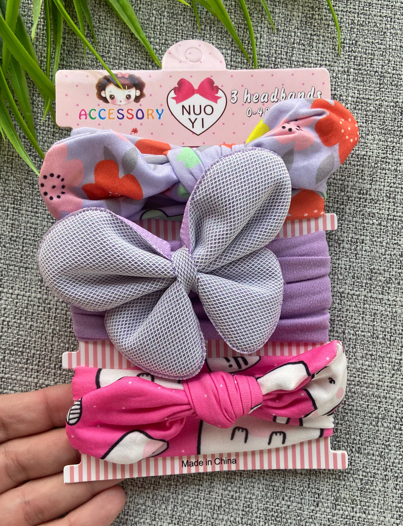 ٣ هيد باند أطفالي قطن ناعمة جدآ ❤❤ سعر الكارت ٥٨ New born head bands