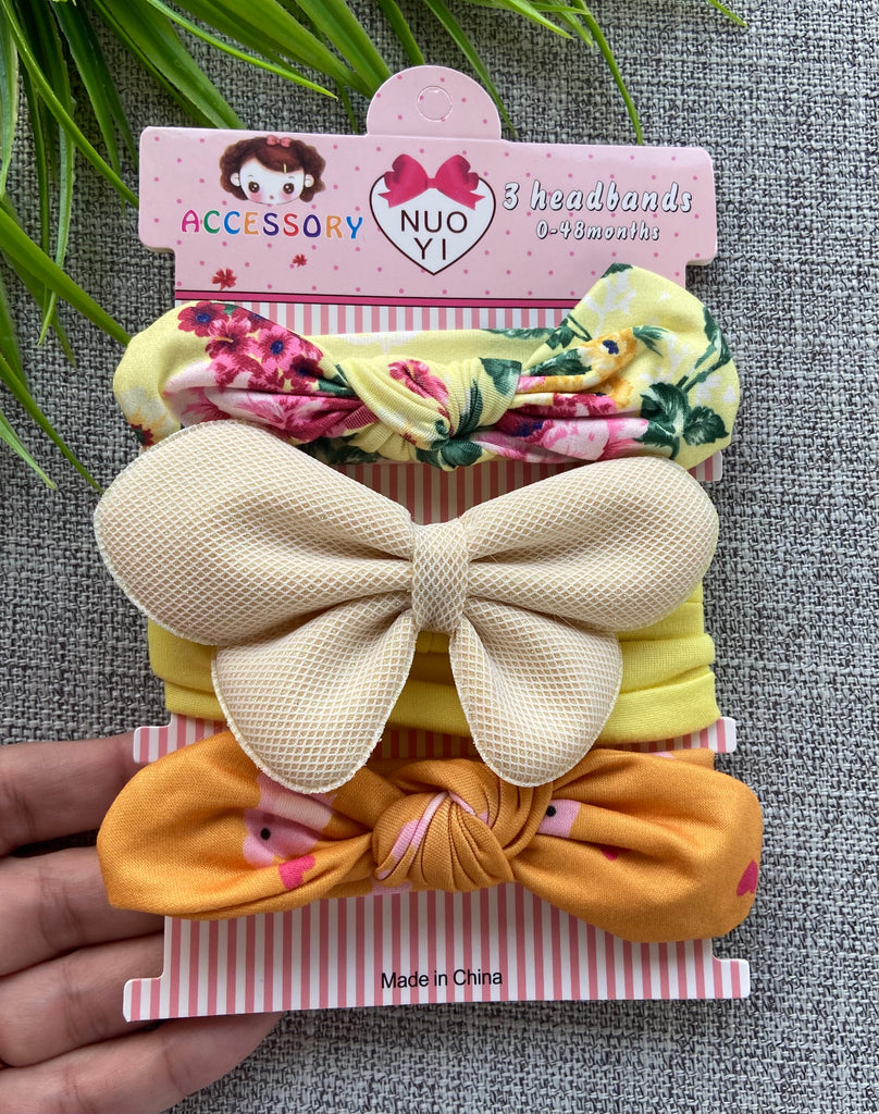 ٣ هيد باند أطفالي قطن ناعمة جدآ ❤❤ سعر الكارت ٥٨ New born head bands