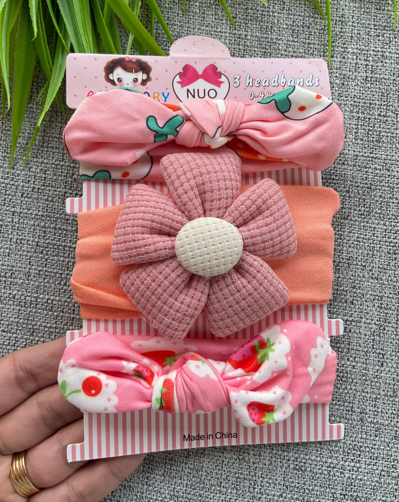 ٣ هيد باند أطفالي قطن ناعمة جدآ ❤❤ سعر الكارت ٥٨ New born head bands