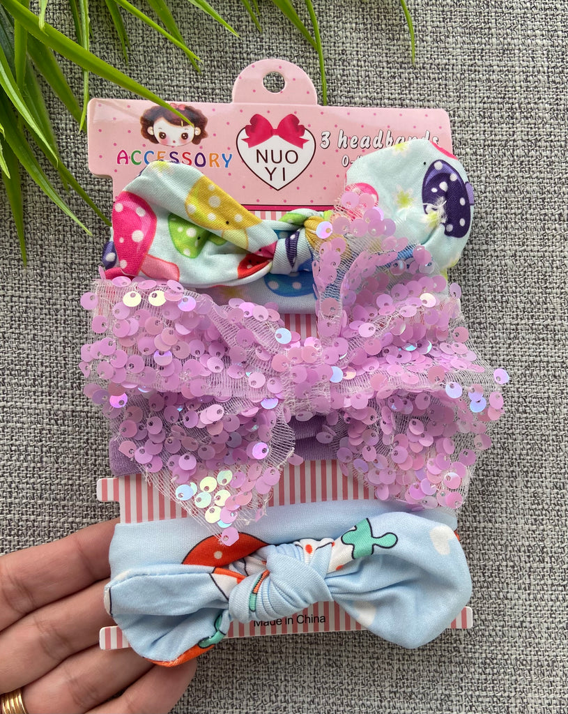 ٣ هيد باند أطفالي قطن ناعمة جدآ ❤❤ سعر الكارت ٥٨ New born head bands