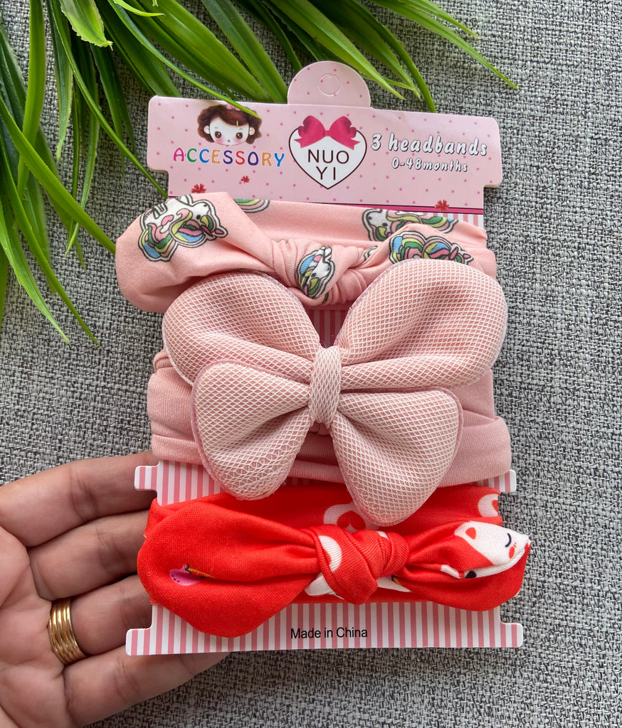 ٣ هيد باند أطفالي قطن ناعمة جدآ ❤❤ سعر الكارت ٥٨ New born head bands