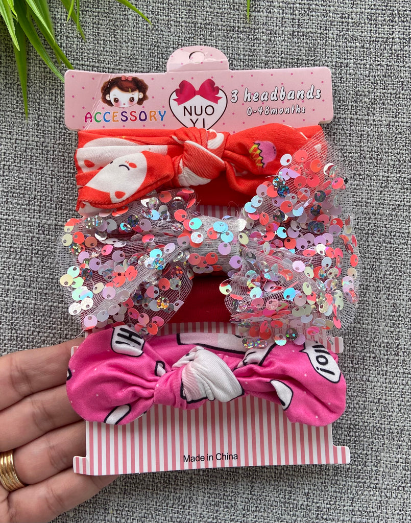 ٣ هيد باند أطفالي قطن ناعمة جدآ ❤❤ سعر الكارت ٥٨ New born head bands
