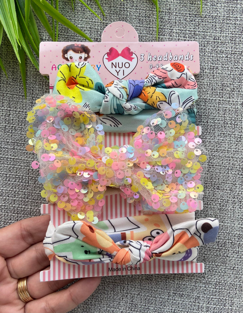 ٣ هيد باند أطفالي قطن ناعمة جدآ ❤❤ سعر الكارت ٥٨ New born head bands