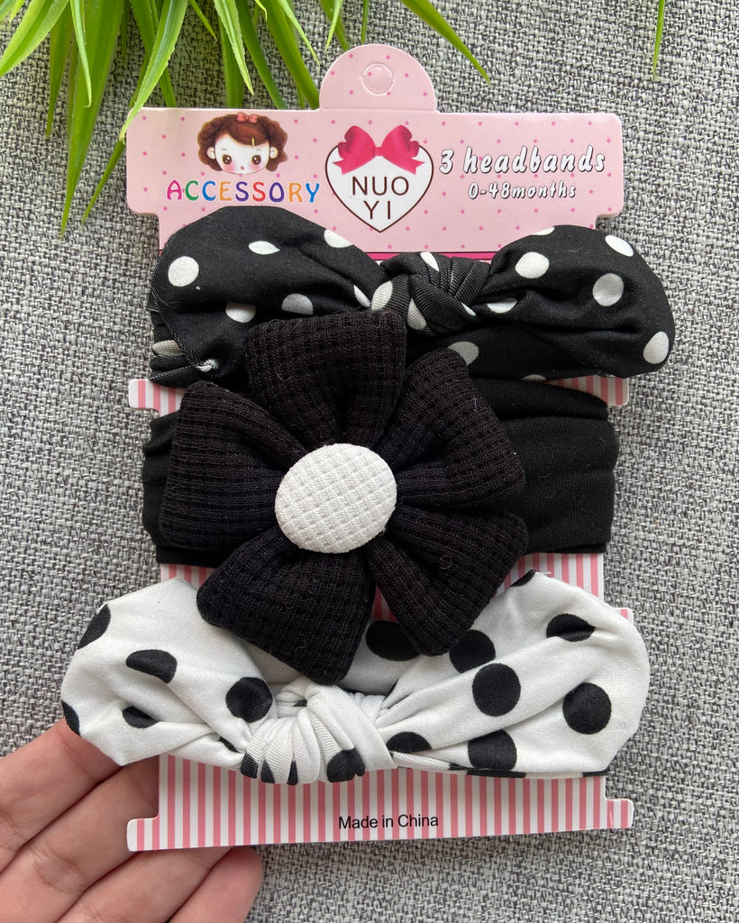 ٣ هيد باند أطفالي قطن ناعمة جدآ ❤❤ سعر الكارت ٥٨ New born head bands