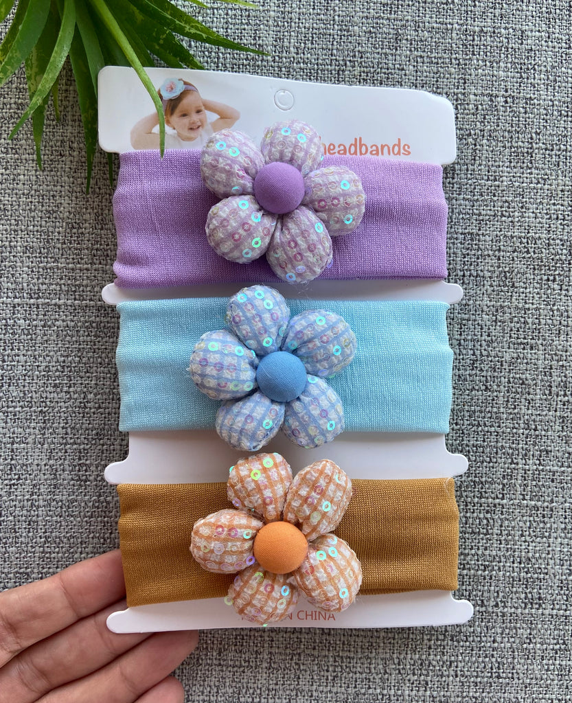 ٣ هيد باند أطفالي قطن ناعمة جدآ ❤❤ سعر الكارت ٥٠ New born head bands