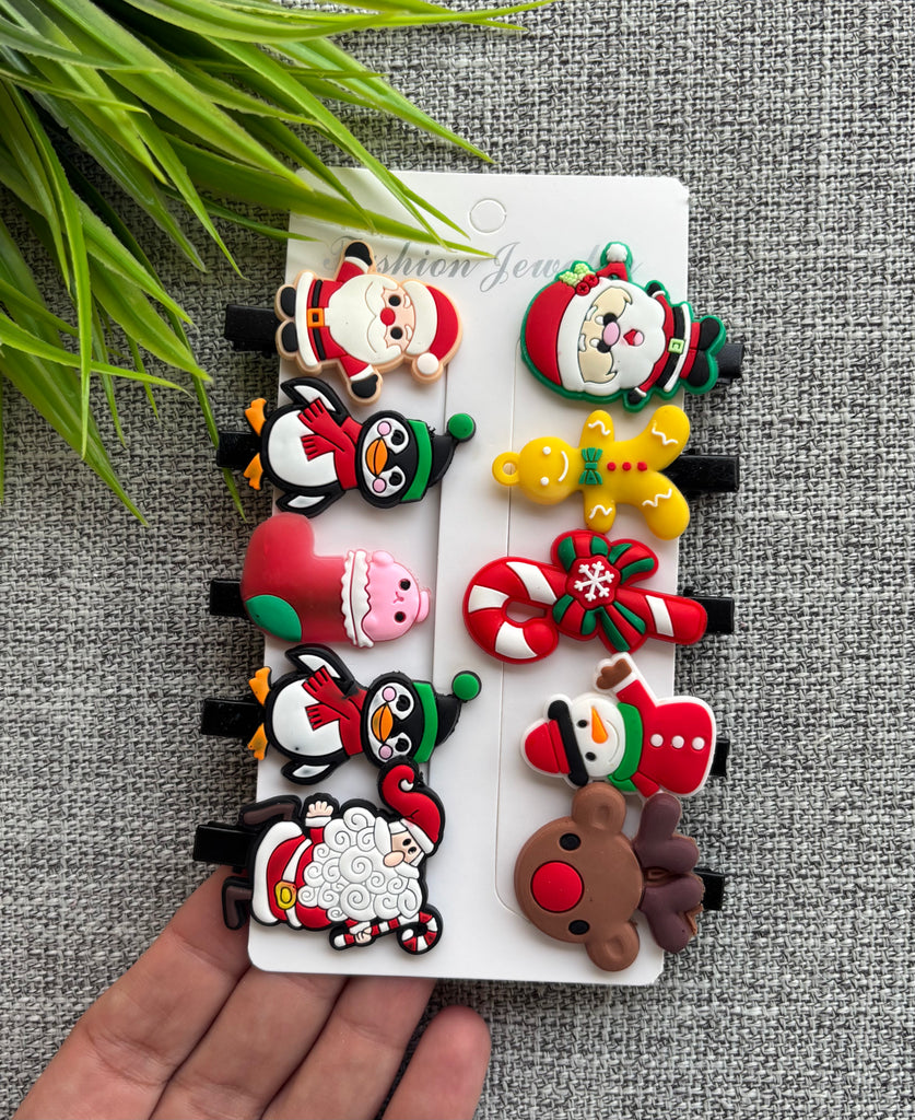 ١٠ توكة مشبك عليه اشكال كريسماس رابر سعر الكارت ٣٠