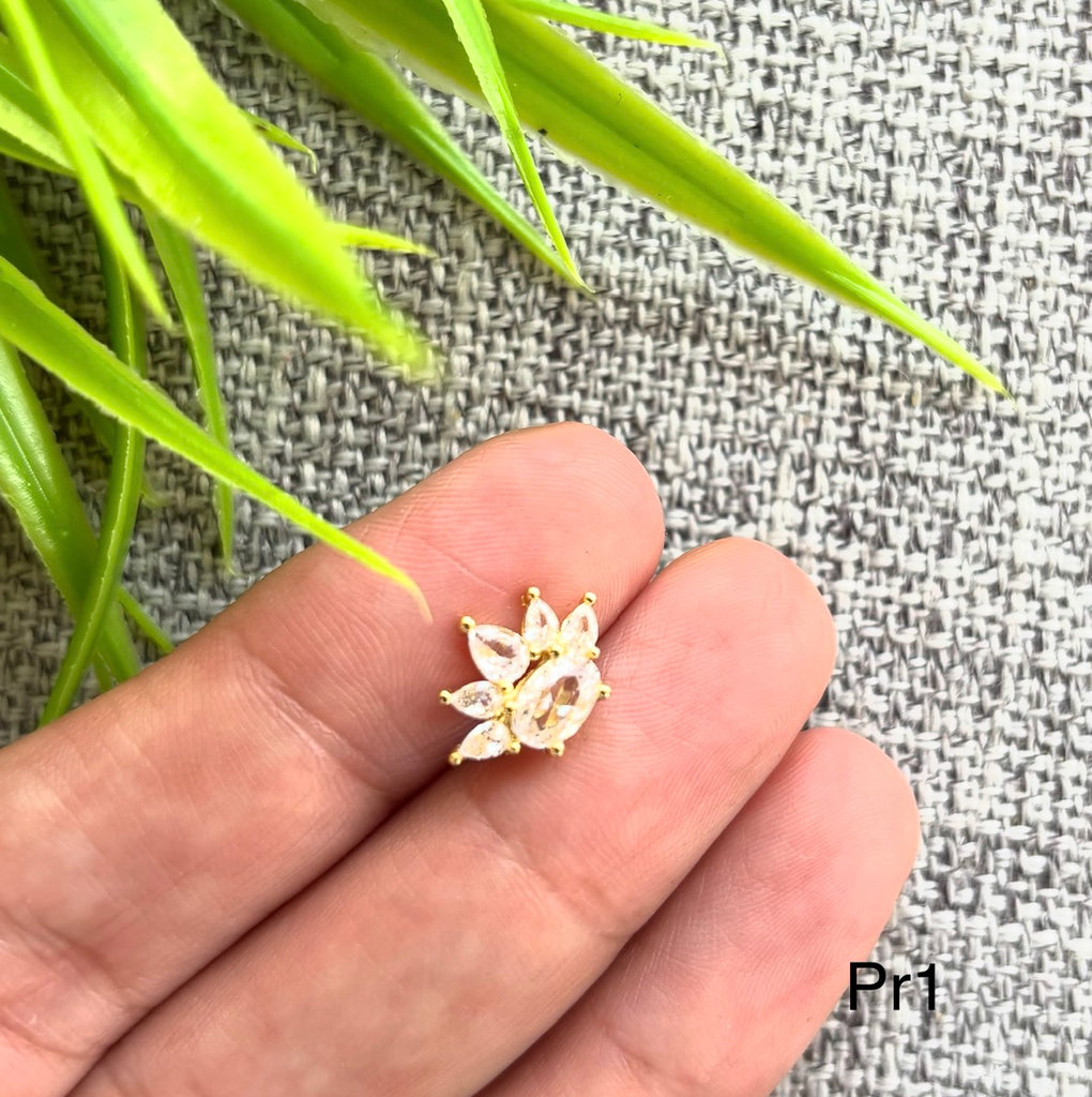 حلق بيرسينج مطلي بلاتين سعر القطعة ٥٠ (pr1)