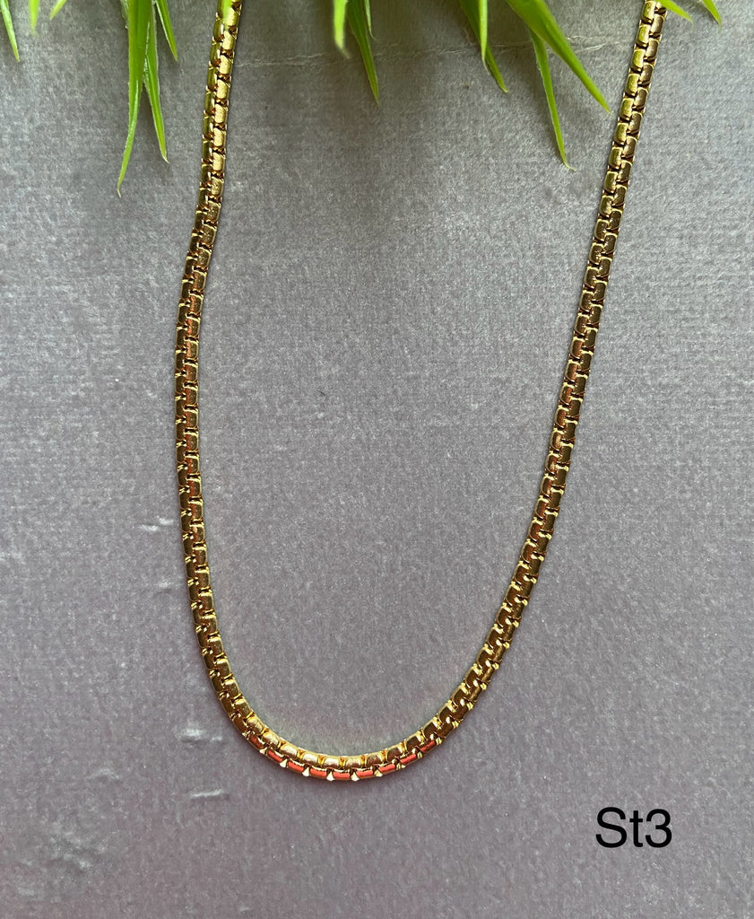 سلسلة شبيه الذهب stainless steel السعر ٦٠ (st3)