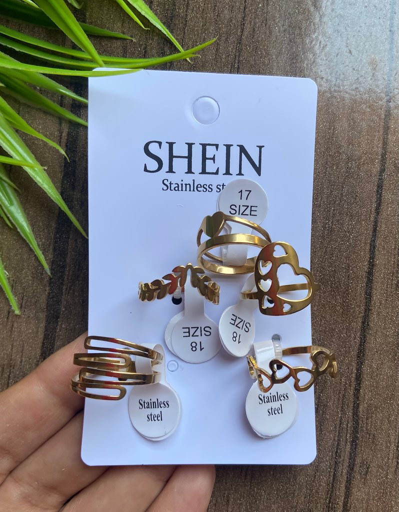 مجموعة خواتم مقاسات مختلفة stainless steel سعر المجموعة ٨٥ ريشة