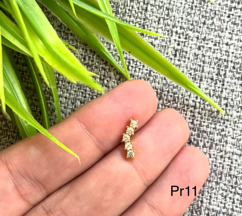 حلق بيرسينج مطلي بلاتين سعر القطعة ٥٠ (pr11)
