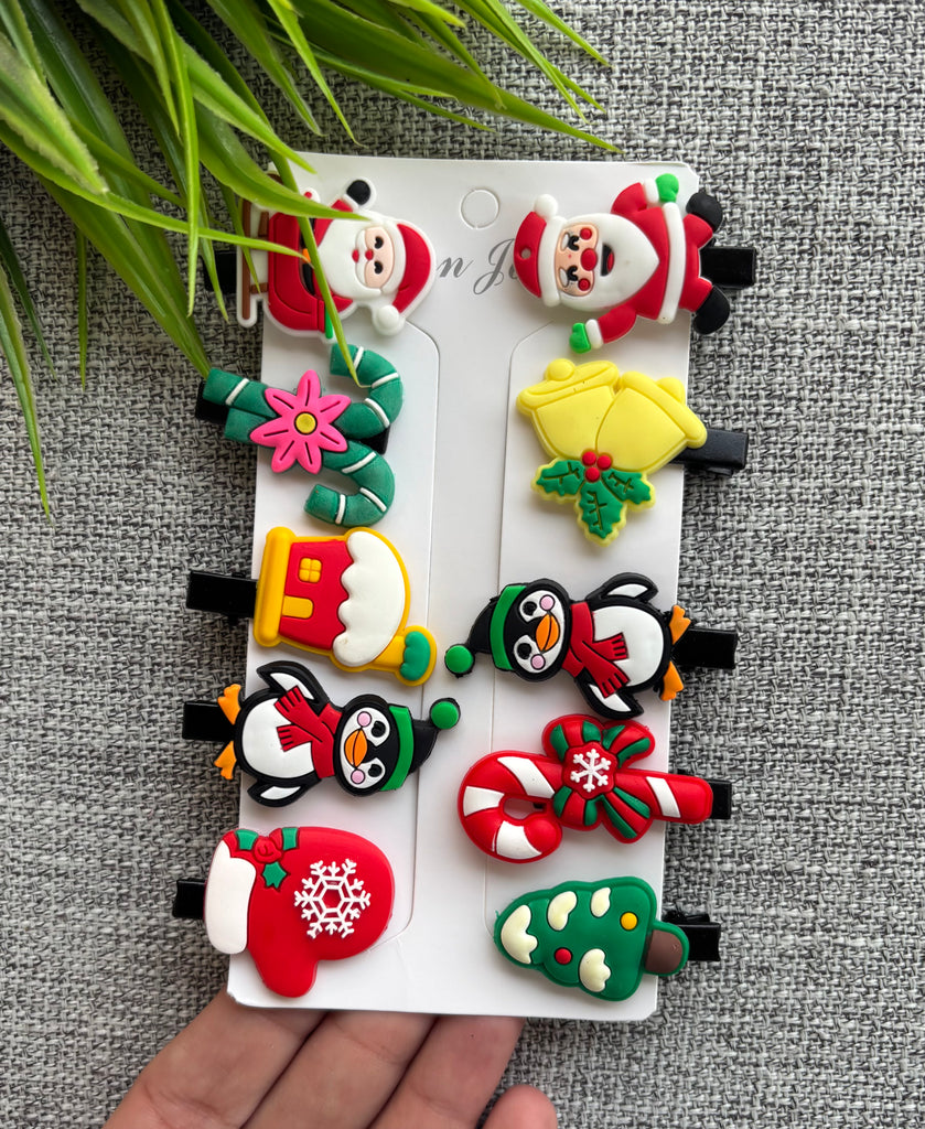 ١٠ توكة مشبك عليه اشكال كريسماس رابر سعر الكارت ٣٠