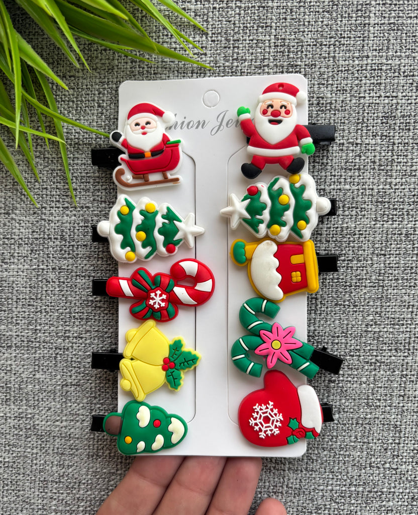 ١٠ توكة مشبك عليه اشكال كريسماس رابر سعر الكارت ٣٠