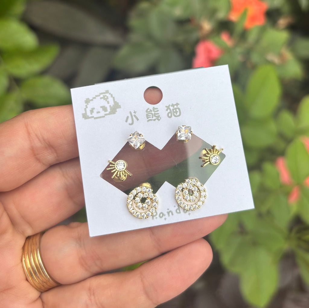 حلق مجموعه gold plated❤️✨
السعر ٦٠ شمس و دايرة