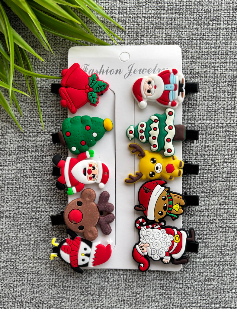 ١٠ توكة مشبك عليه اشكال كريسماس رابر سعر الكارت ٣٠