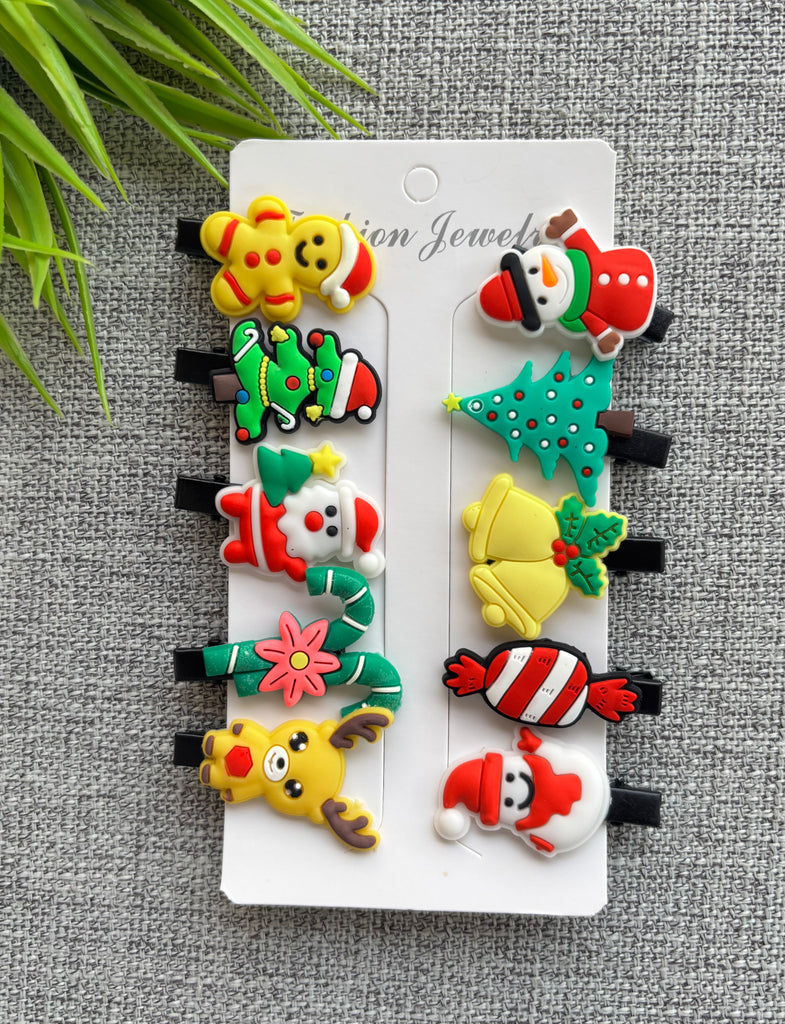 ١٠ توكة مشبك عليه اشكال كريسماس رابر سعر الكارت ٣٠