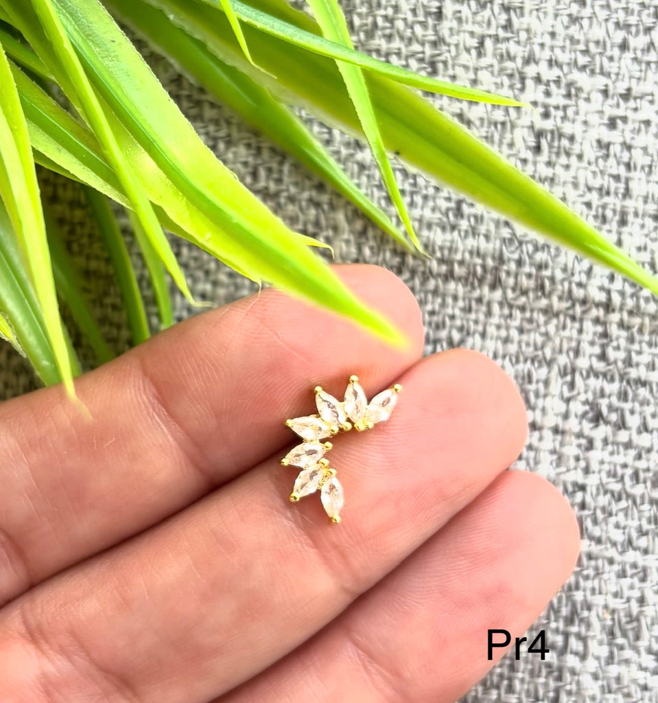حلق بيرسينج مطلي بلاتين سعر القطعة ٥٠ (pr4)