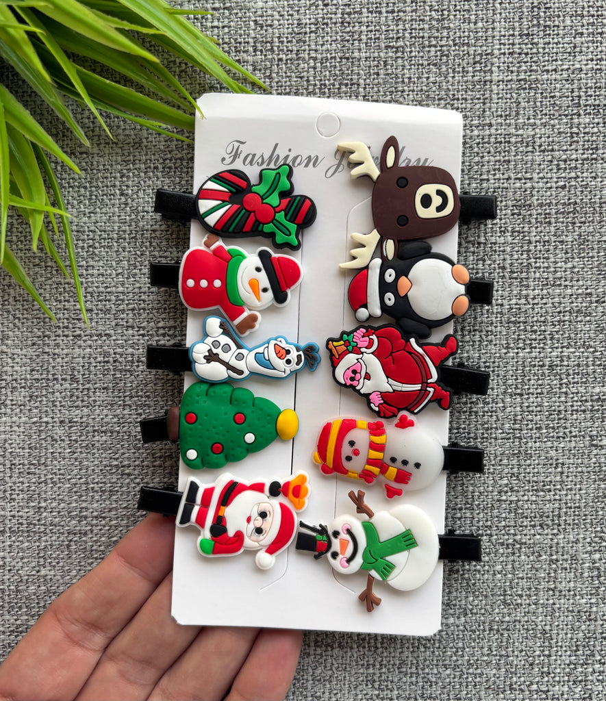 ١٠ توكة مشبك عليه اشكال كريسماس رابر سعر الكارت ٣٠