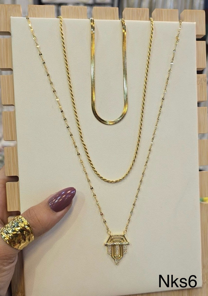 سلسلة ستانلس ٣ ادوار stainless steel  السعر ١٢٠ (nks6)