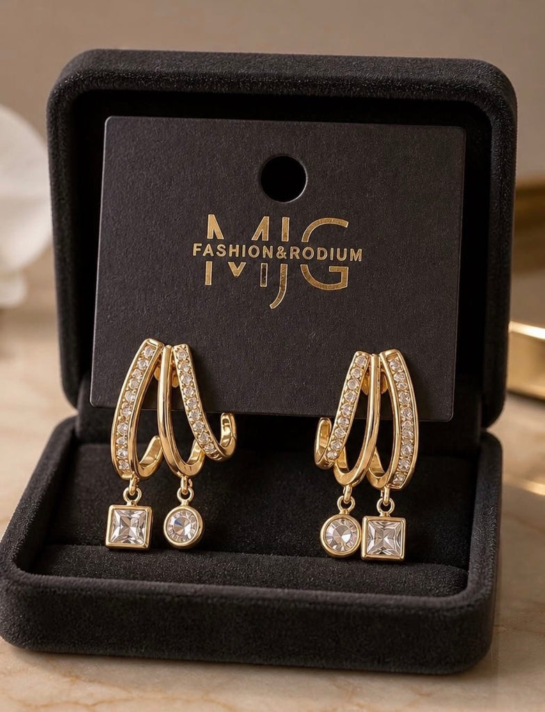 حلق سواريه gold plated السعر ١٠٠