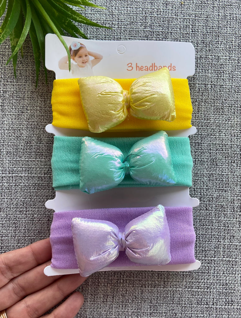 ٣ هيد باند أطفالي قطن ناعمة جدآ ❤❤ سعر الكارت ٥٠ New born head bands