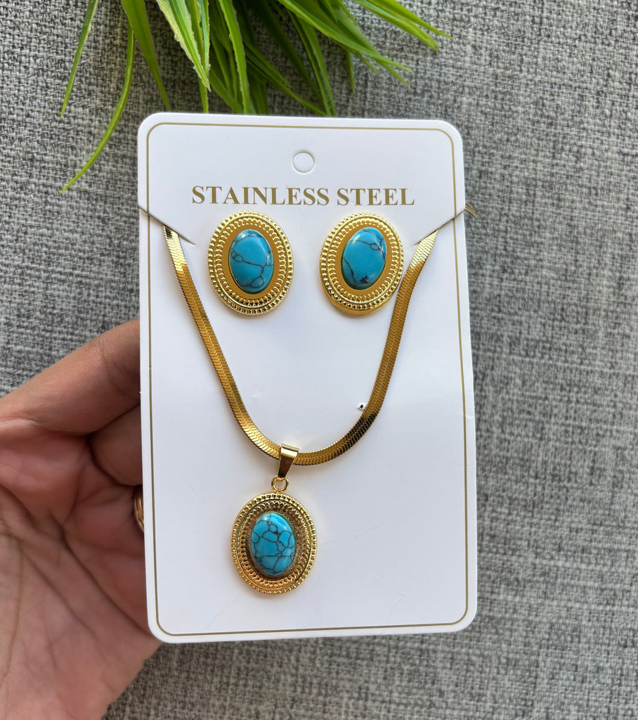 نص طقم ستانليستيل stainless steel 🔥🔥🔥
حلق + سلسلة ضهر حية

السعر ٨٠ 🔥