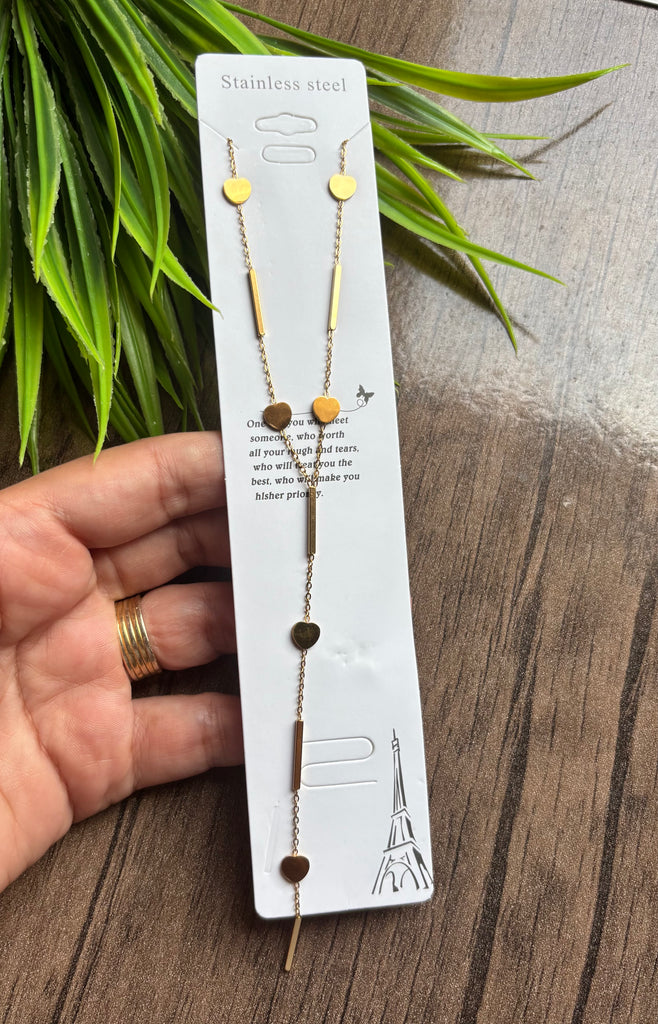 سلسلة طويلة stainless steel شكل قلب السعر ١١٠