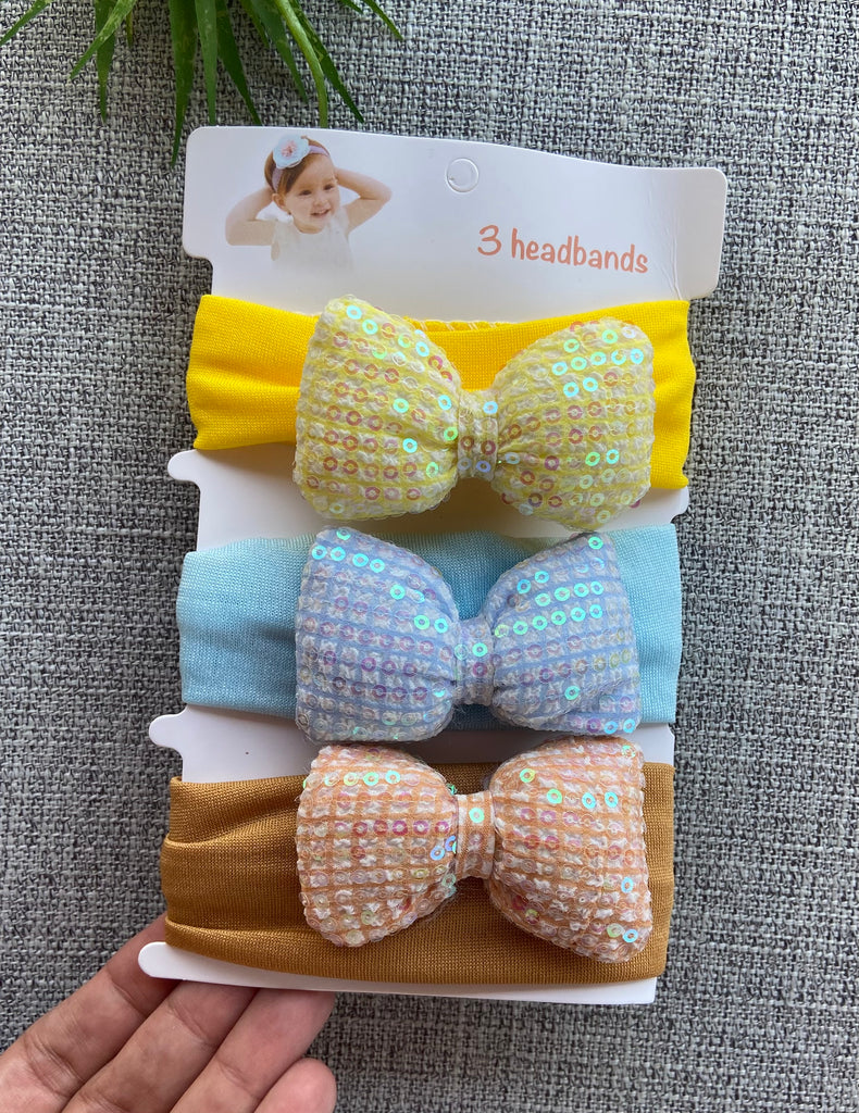 ٣ هيد باند أطفالي قطن ناعمة جدآ ❤❤ سعر الكارت ٥٠ New born head bands