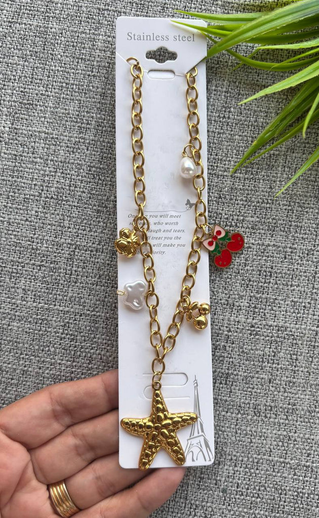 سلاسل البحر سلسلة و دلايات stainless steel السعر ١٣٠ 💦💦🌊 نجمة