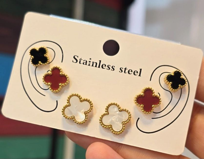 كارت ٣ حلق فان كليف ستانلس stainless steel  سعر الكارت ١٠٠