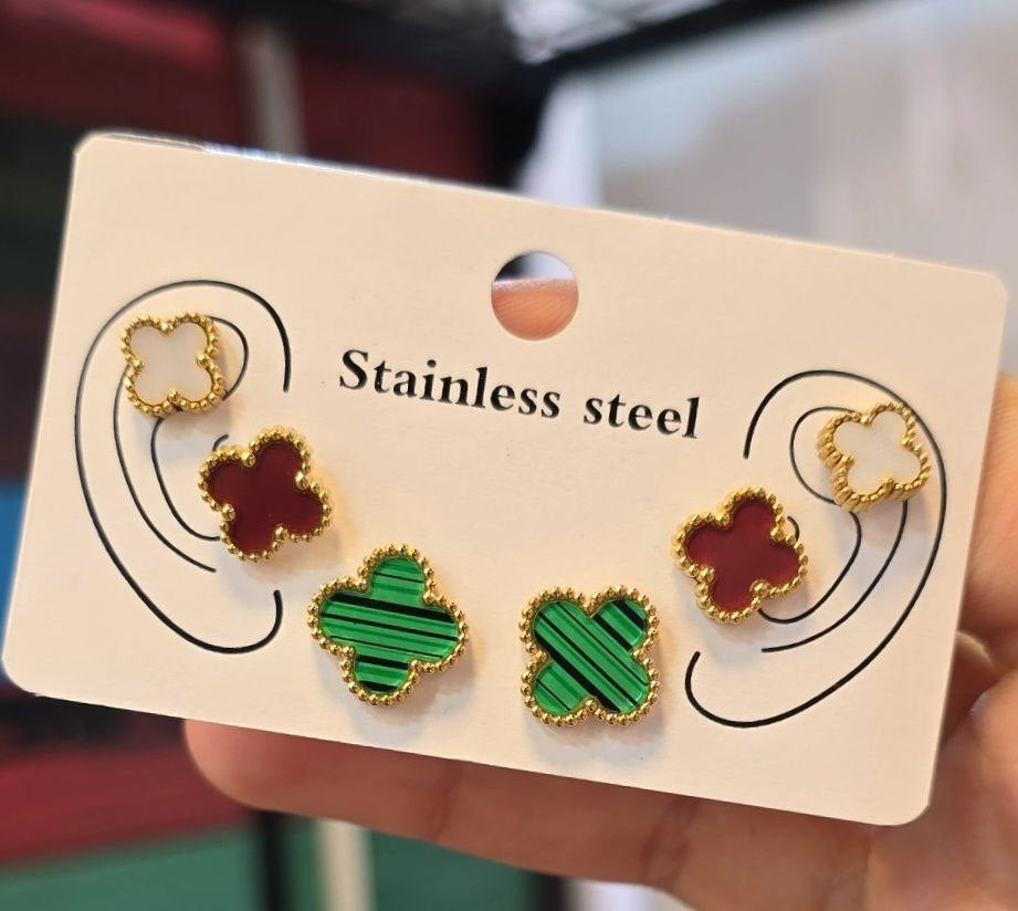 كارت ٣ حلق فان كليف ستانلس stainless steel  سعر الكارت ١٠٠