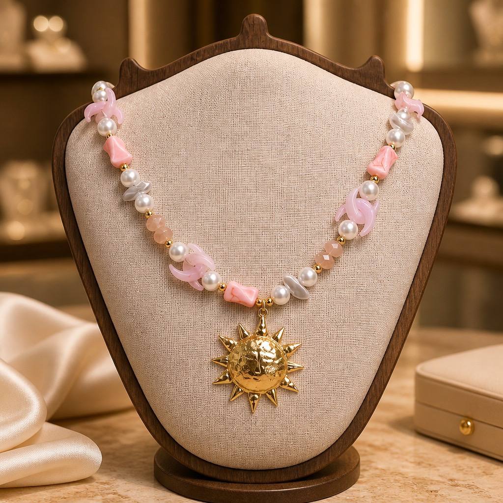 Scarf necklace 
stainless charms 
السعر ١٢٠