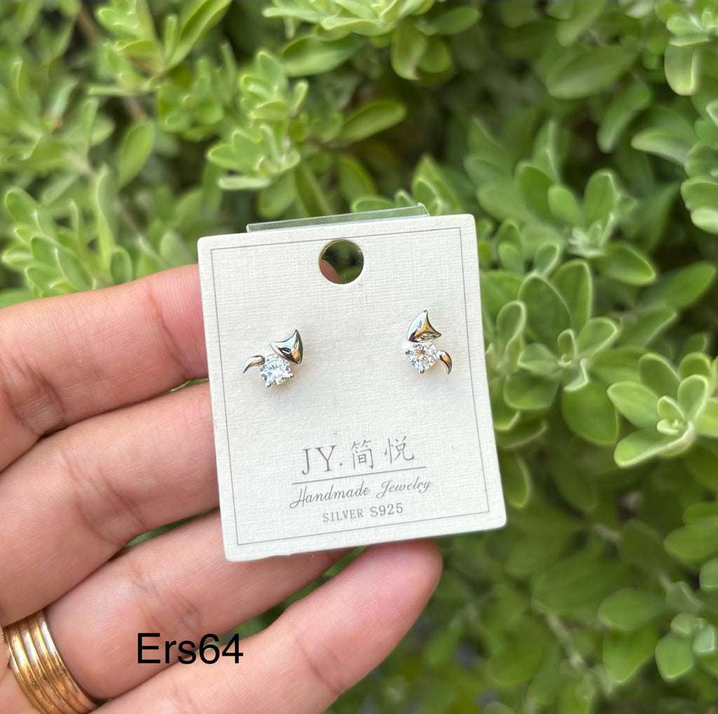 حلق فضة silver s925 السعر ٣٠ 🔥🔥 (ers64)