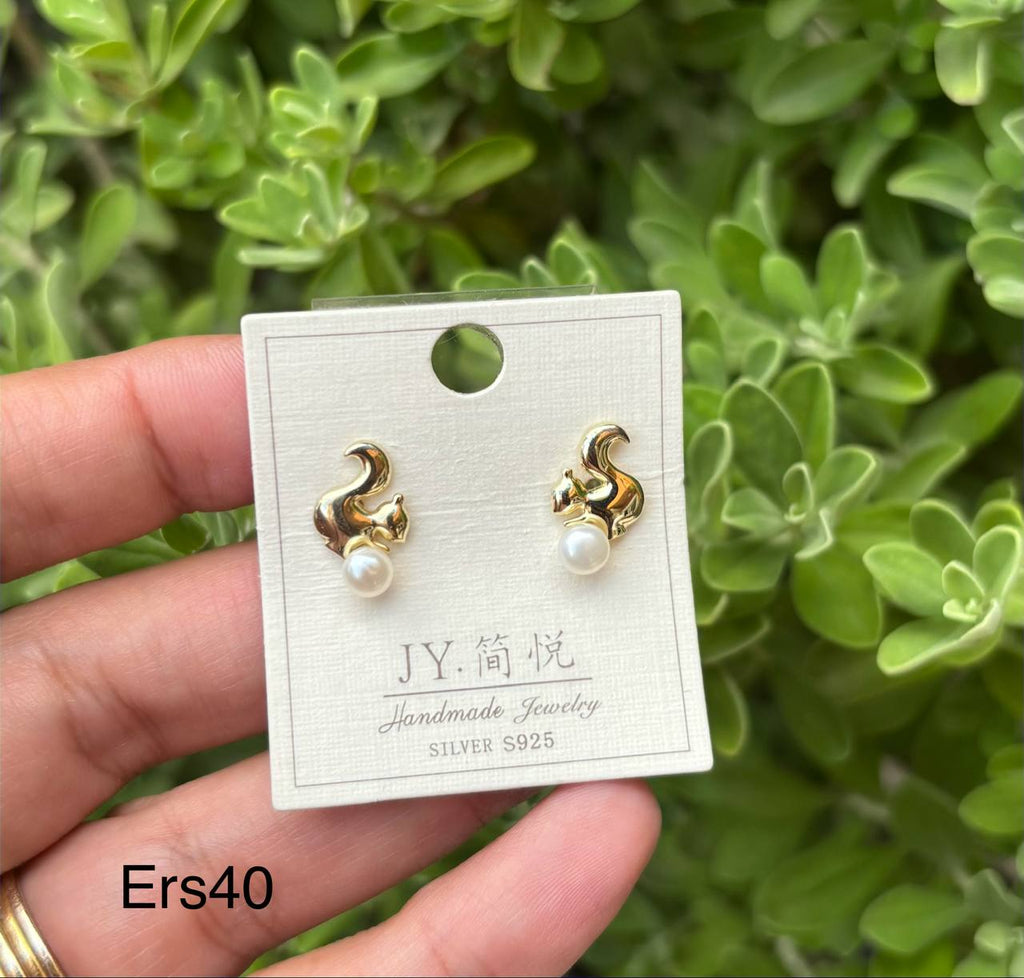 حلق فضة silver s925 السعر ٣٠ 🔥🔥 (ers40)