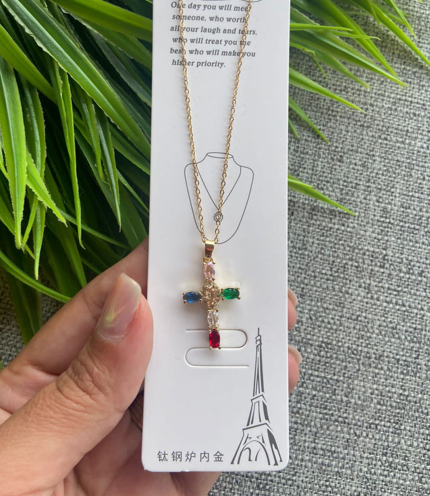 سلسلة stainless steel مش بتغيير لون شكل صليب السعر ٥٥