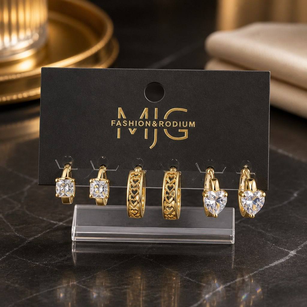 كارت ٣ حلق gold plated ✨️
السعر ١٢٠