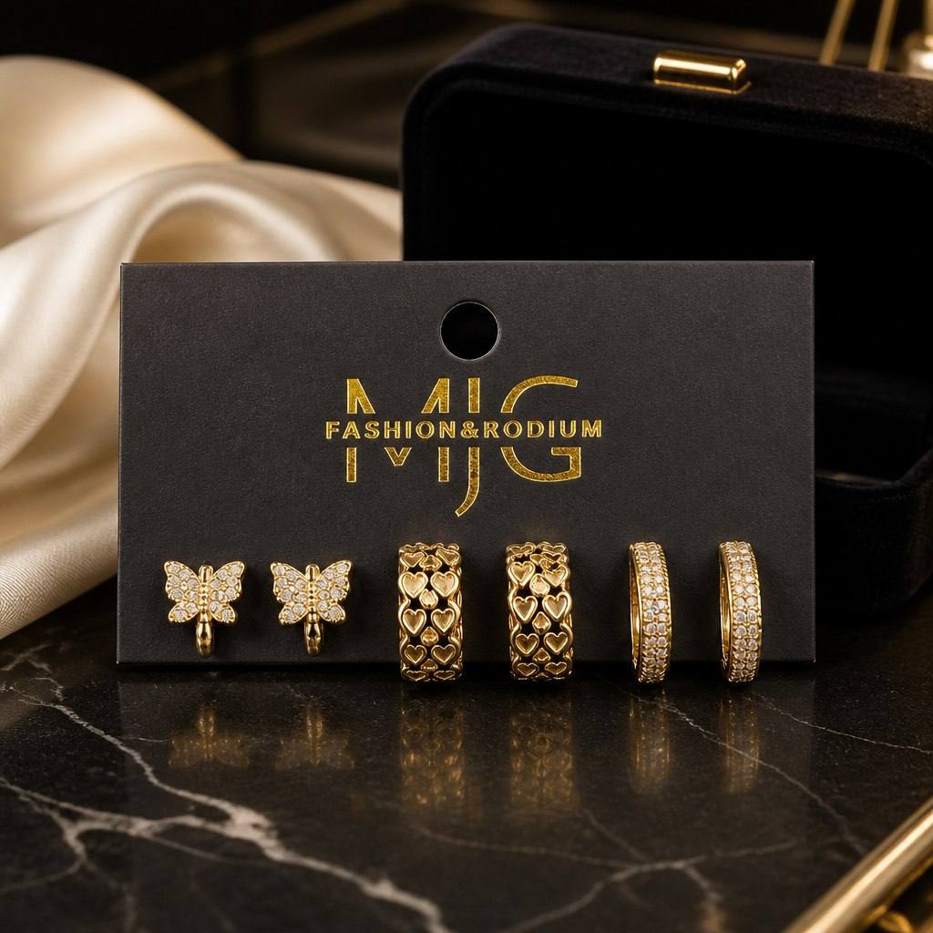 كارت ٣ حلق gold plated ✨️
السعر ١٢٠ فراشة