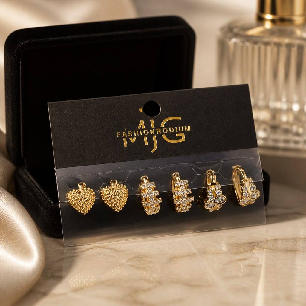 كارت ٣ حلق gold plated ✨️
السعر ١٢٠ قلب دهبي