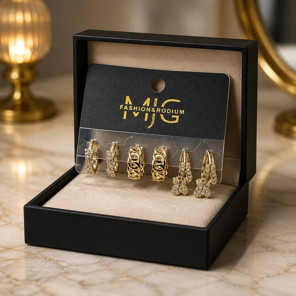 كارت ٣ حلق gold plated ✨️
السعر ١٢٠