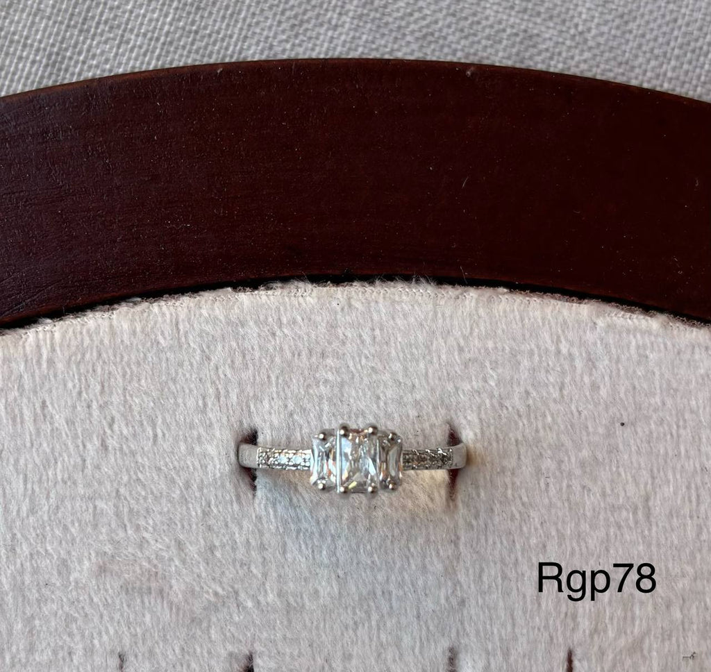 خاتم مطلي بلاتين free size السعر ٤٥ (rgp78)