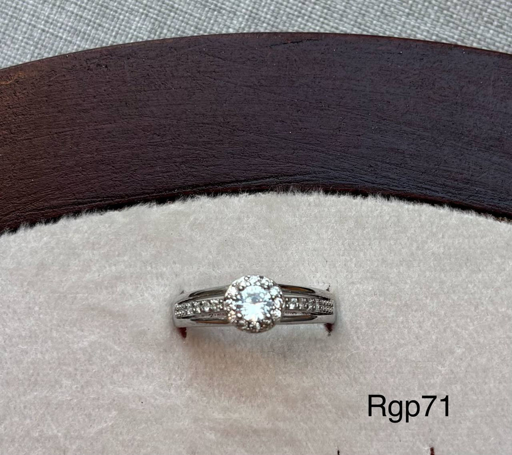 خاتم مطلي بلاتين free size السعر ٤٥ (rgp71)