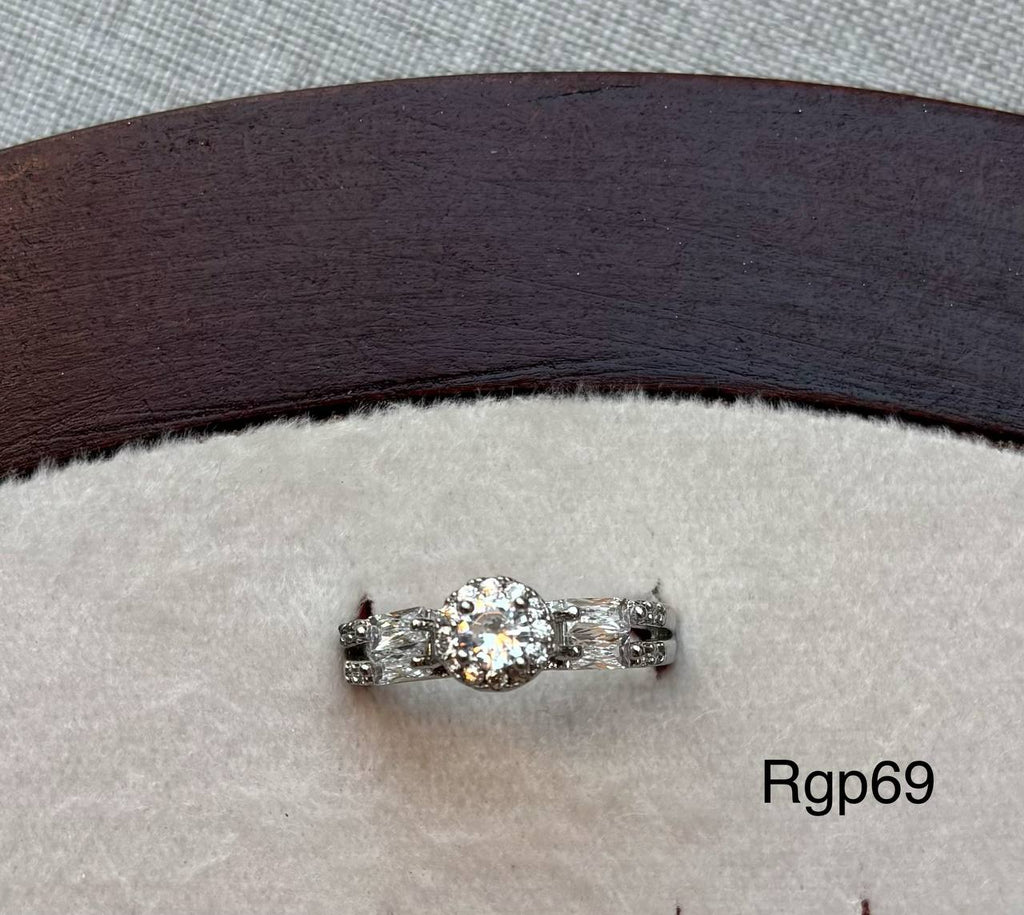 خاتم مطلي بلاتين free size السعر ٤٥ (rgp69)