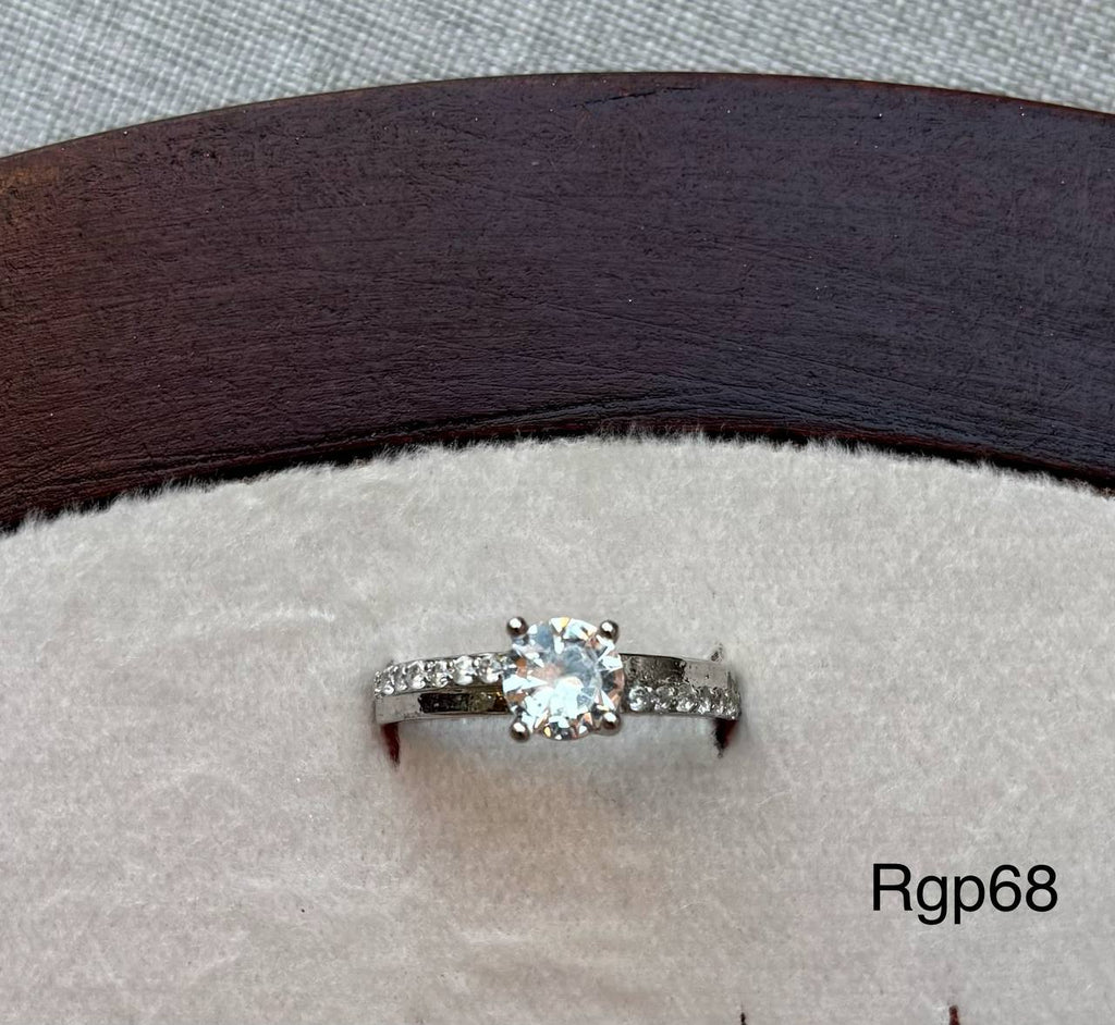 خاتم مطلي بلاتين free size السعر ٤٥ (rgp68)