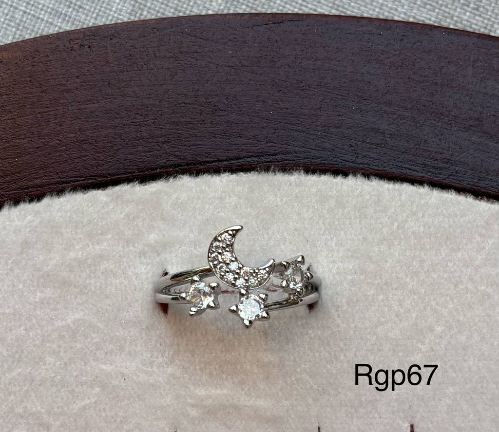 خاتم مطلي بلاتين free size السعر ٤٥ (rgp67)
